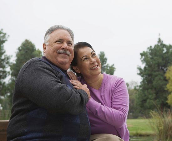 Happy couple outdoors
